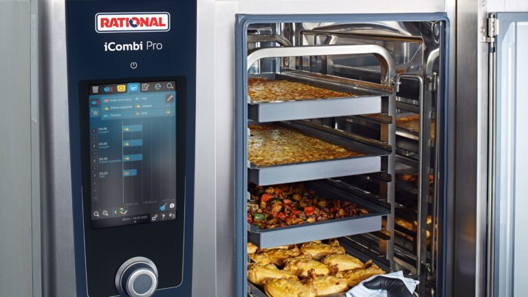 Rational combi oven in use